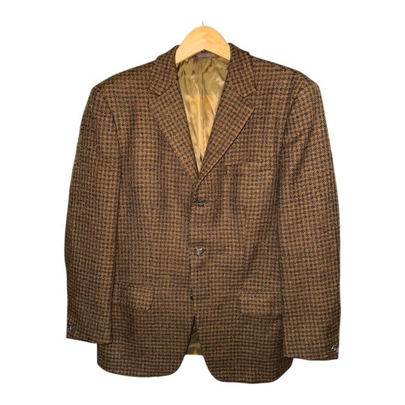 Other - Vintage Heavyweight Wool Plaid Blazer Mens 38R Custom Heritage Jacket